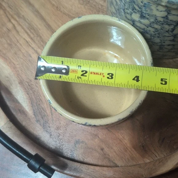 Roseville Pottery Spongeware crocks - Picture 7 of 7